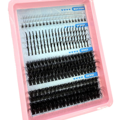 EXTENÇÕES DE CÍLIOS POSTIÇOS COM 15 FILEIRAS EM TUFOS COM PONTAS