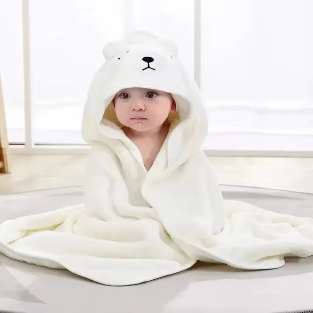 TOALHAS DE BANHO DE BEBÊ COM ESTAMPA DE DESENHO ANIMADO
