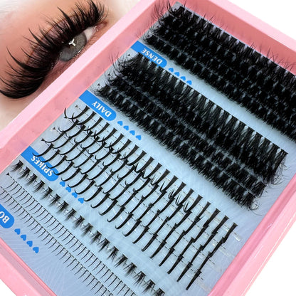 EXTENÇÕES DE CÍLIOS POSTIÇOS COM 15 FILEIRAS EM TUFOS COM PONTAS
