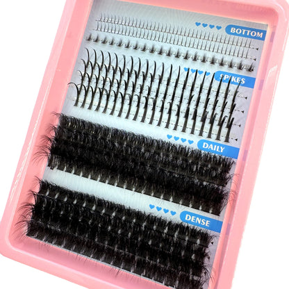 EXTENÇÕES DE CÍLIOS POSTIÇOS COM 15 FILEIRAS EM TUFOS COM PONTAS
