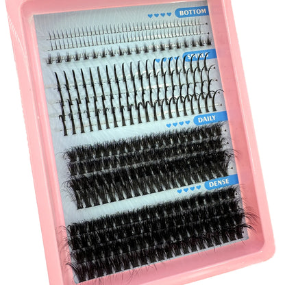 EXTENÇÕES DE CÍLIOS POSTIÇOS COM 15 FILEIRAS EM TUFOS COM PONTAS